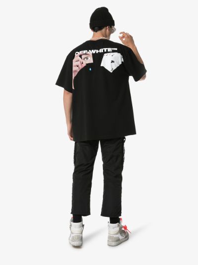 off white card t shirt