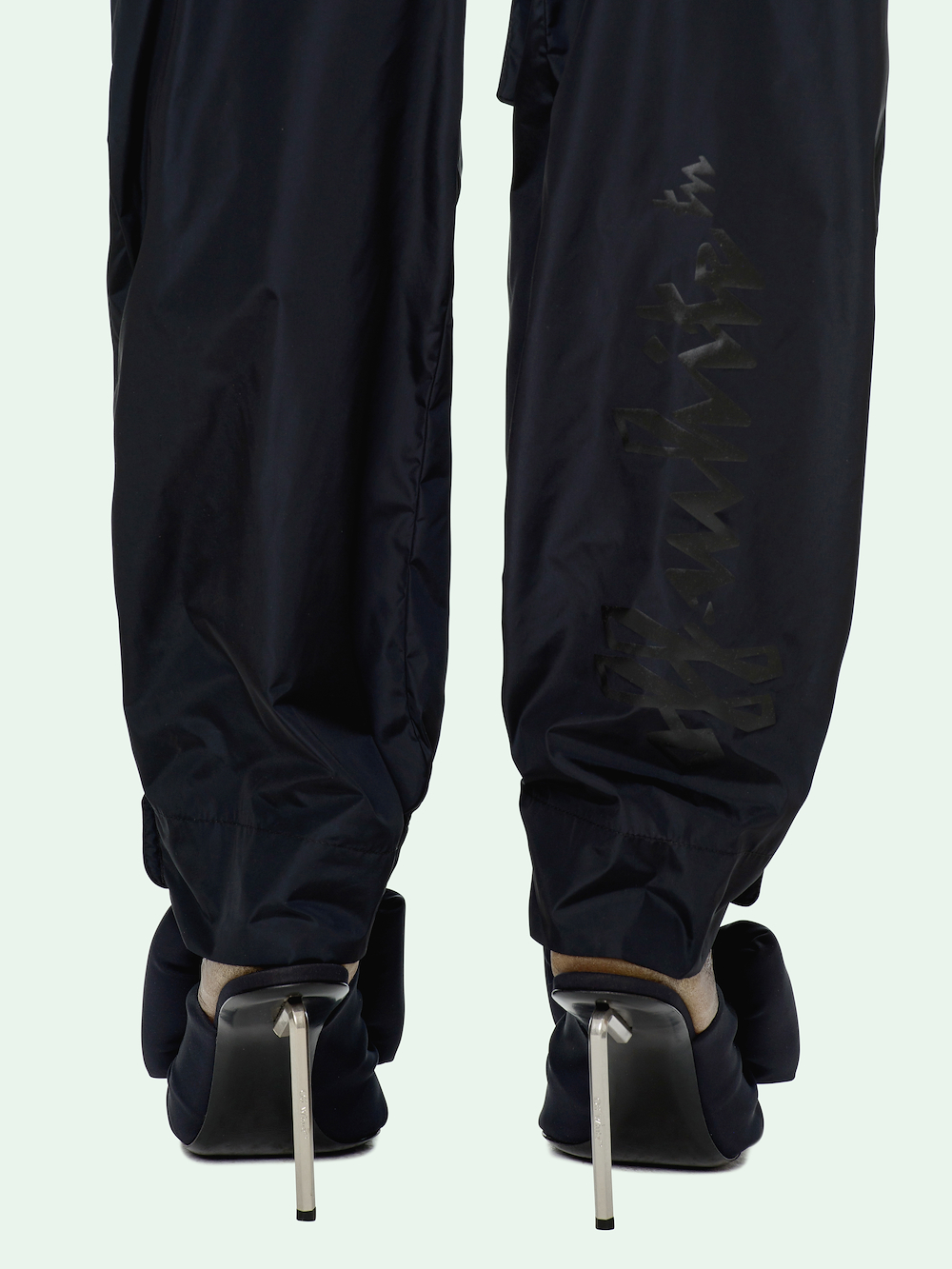 black and white cargo pants