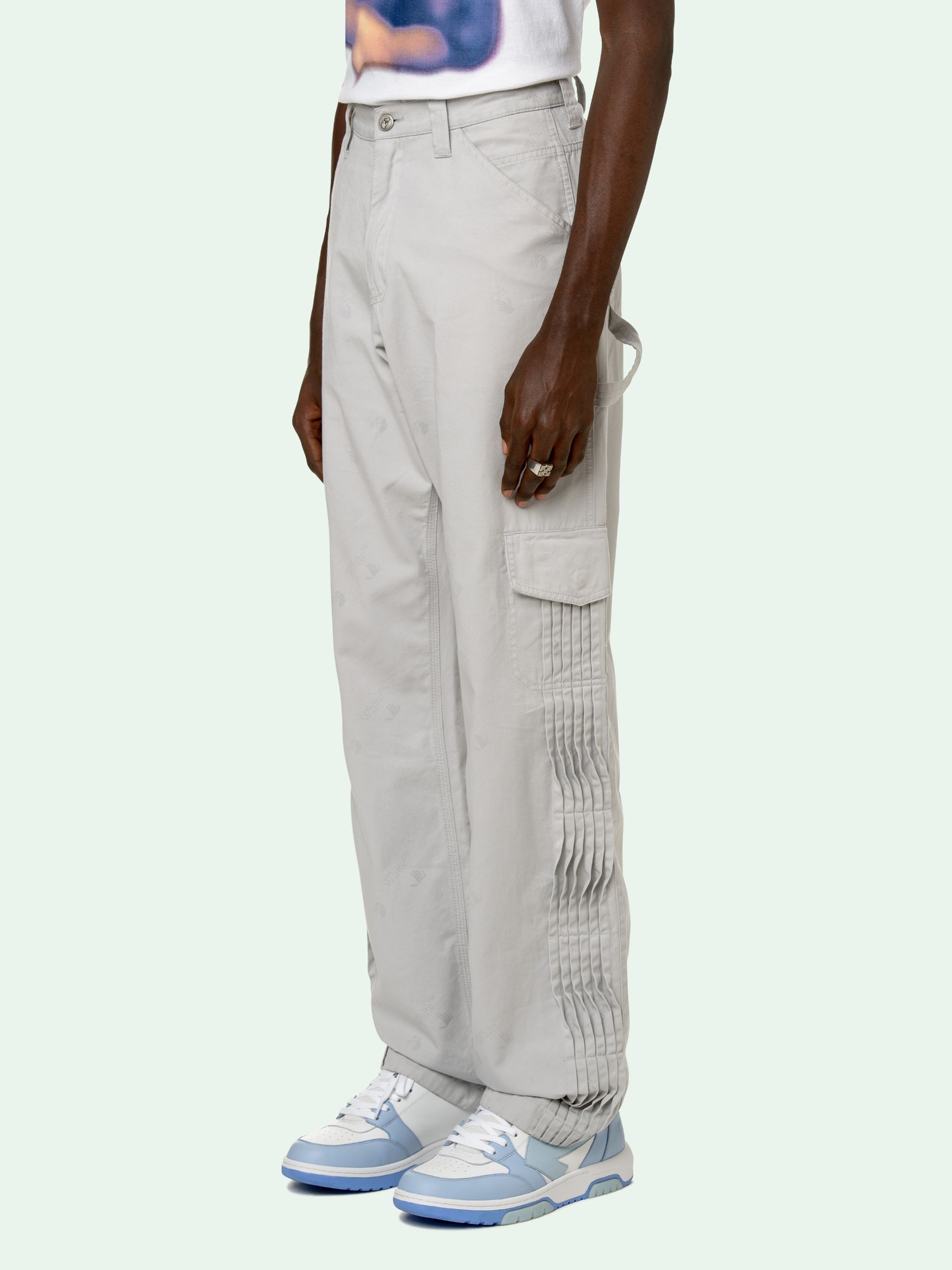 white carpenter pants men