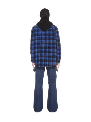 Off white check outlet shirt blue