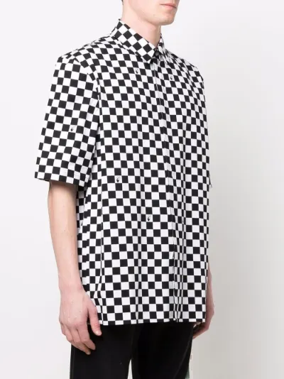 checkerboard print shirt