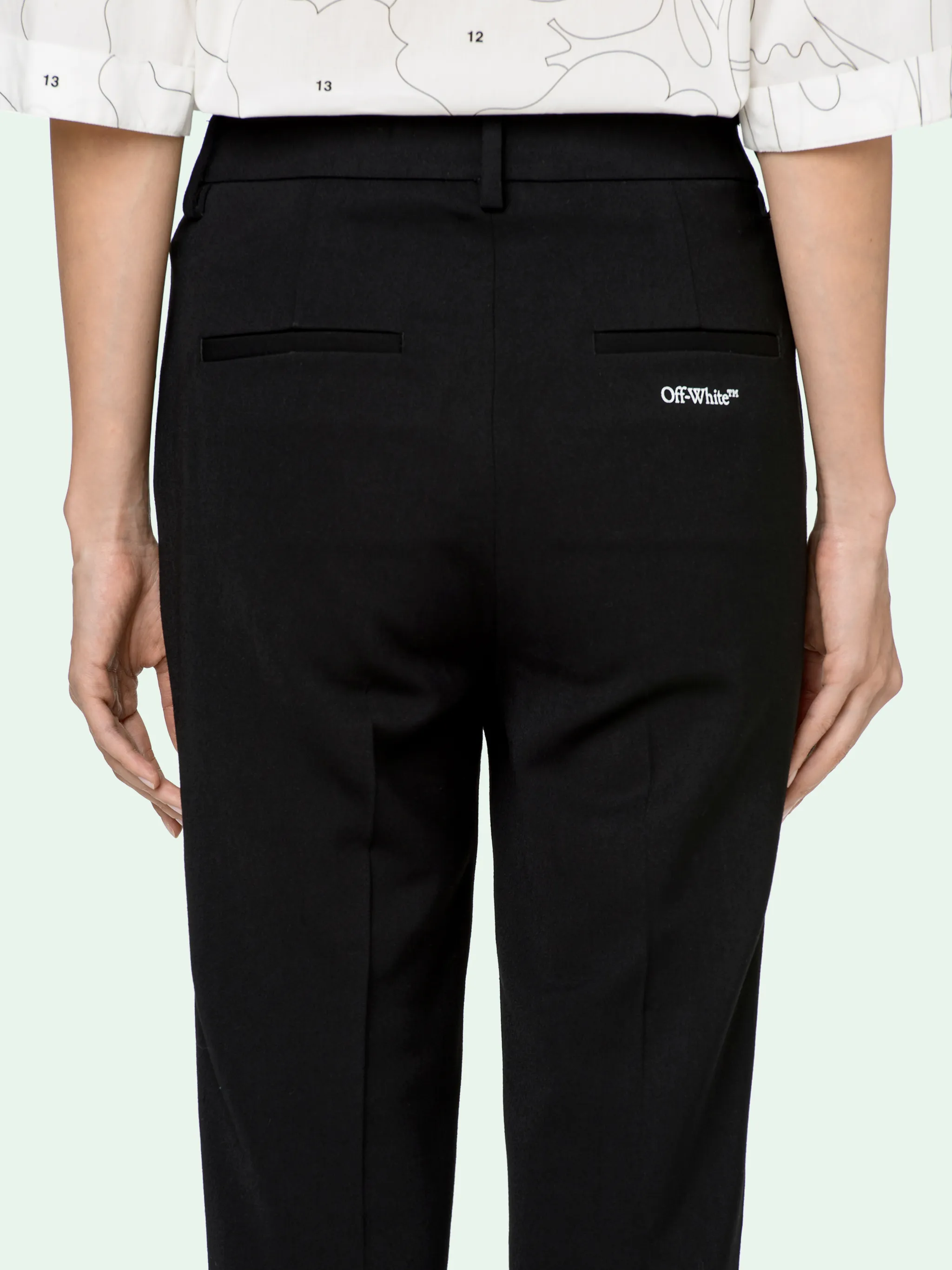 off white cigarette pants