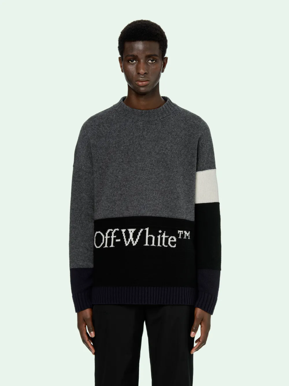 off white grey jumper