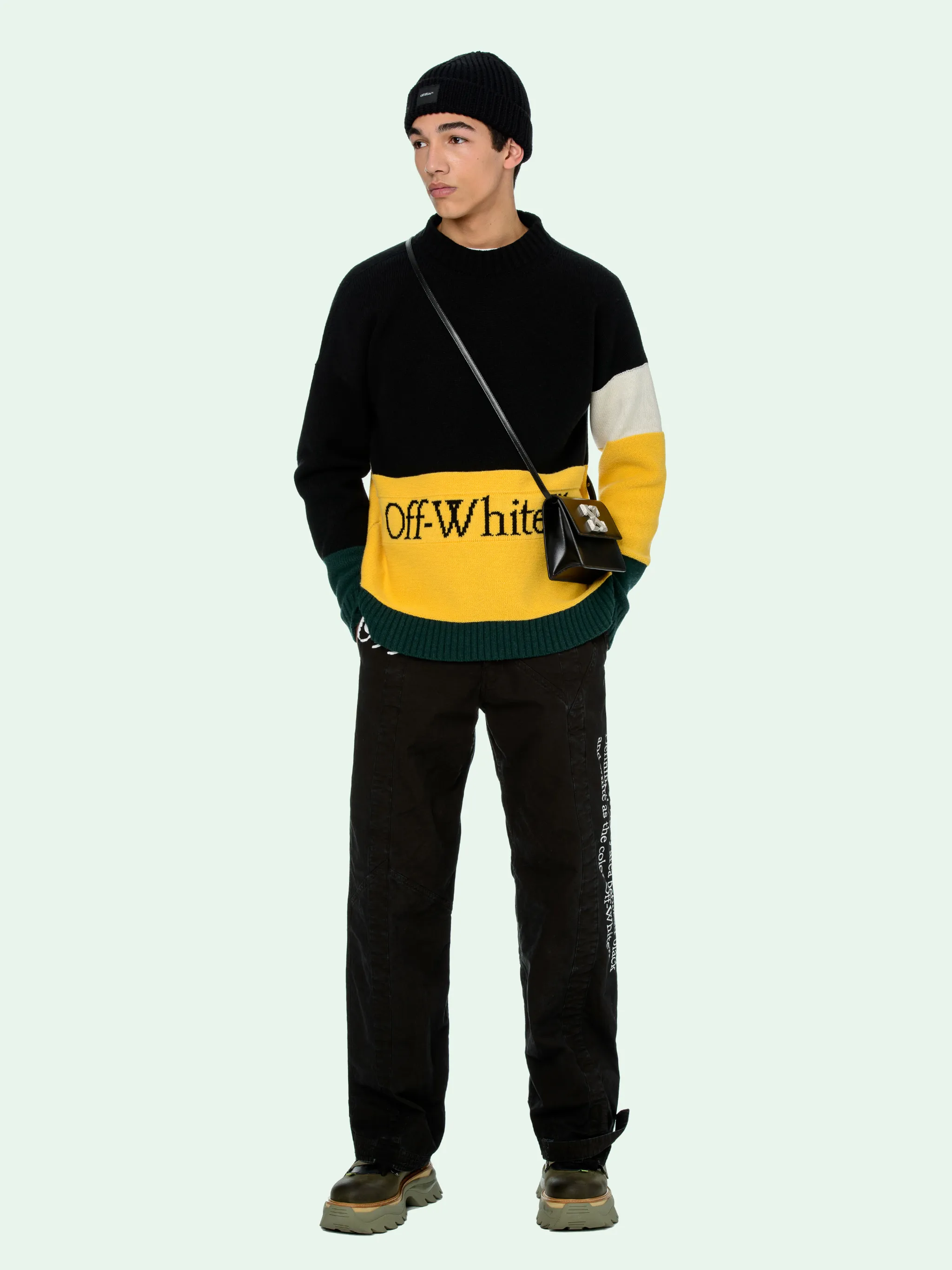 off white sweater yellow