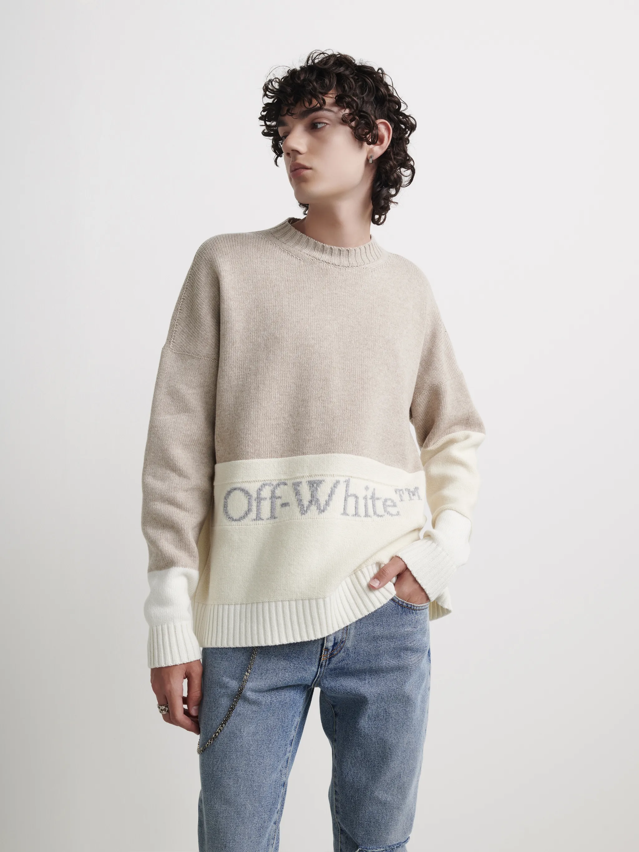 off white color sweater