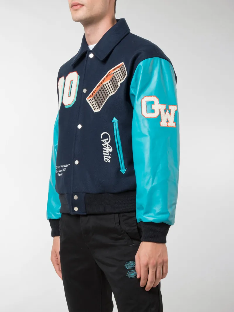 color block bomber jacket