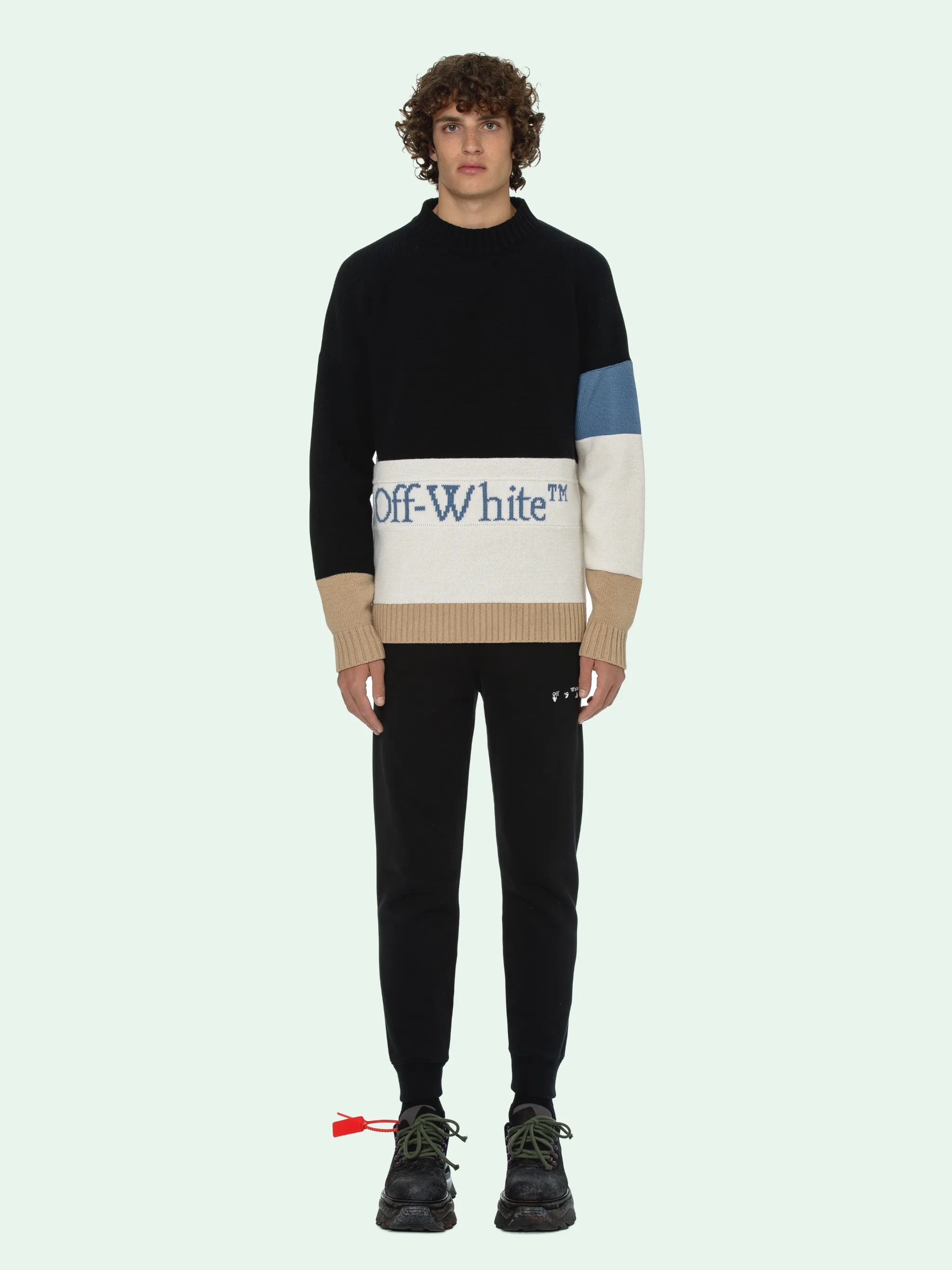 color block crewneck sweatshirt