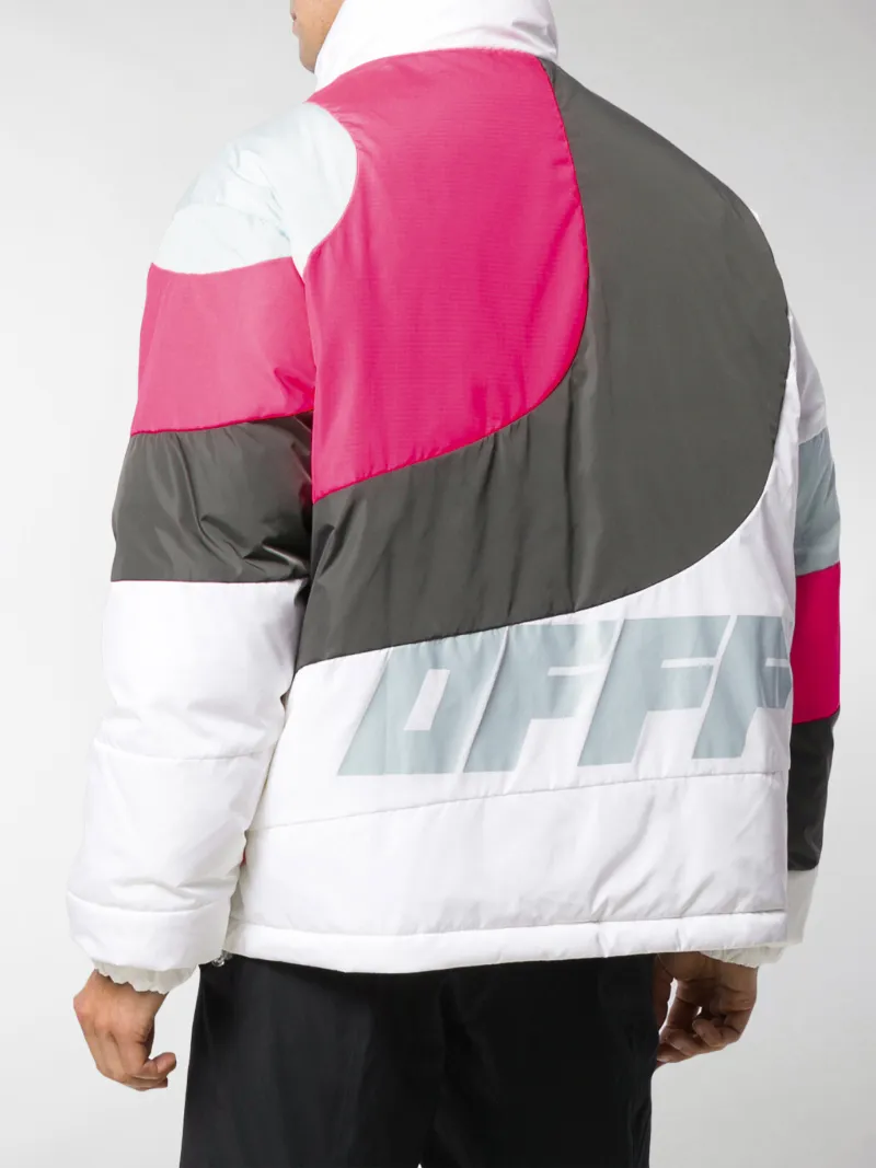 striped puffer jacket