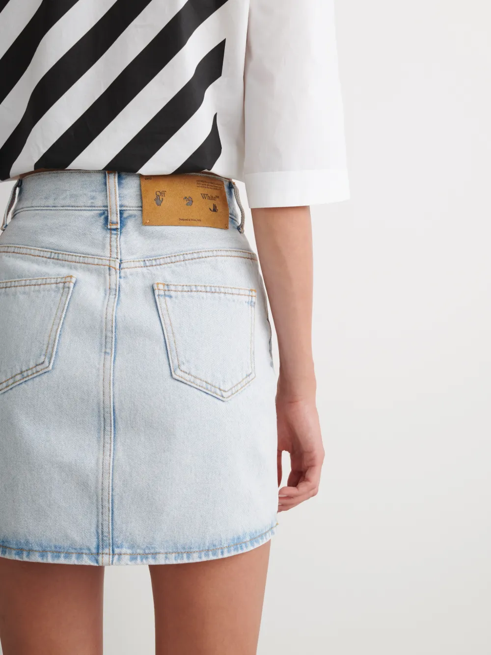 Off white hotsell high waisted skirt