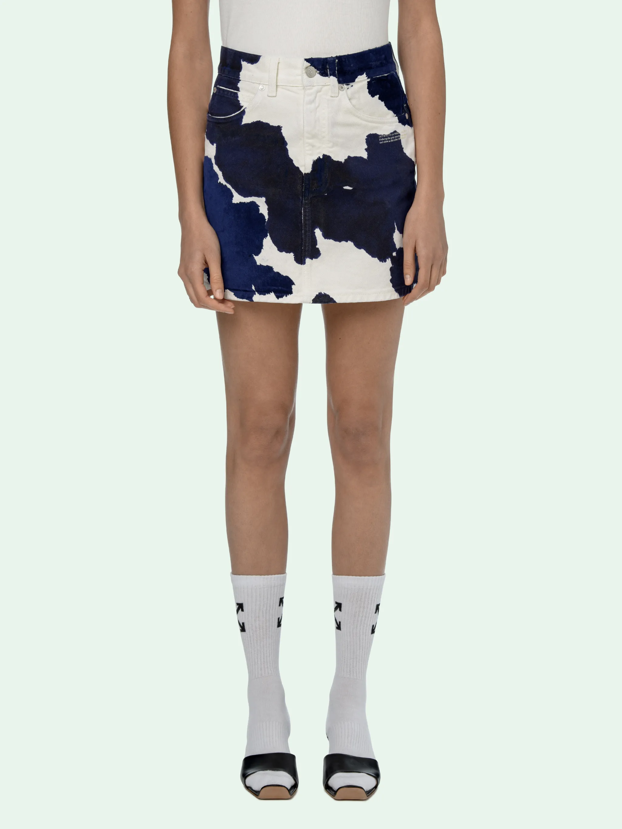 off white denim skirt