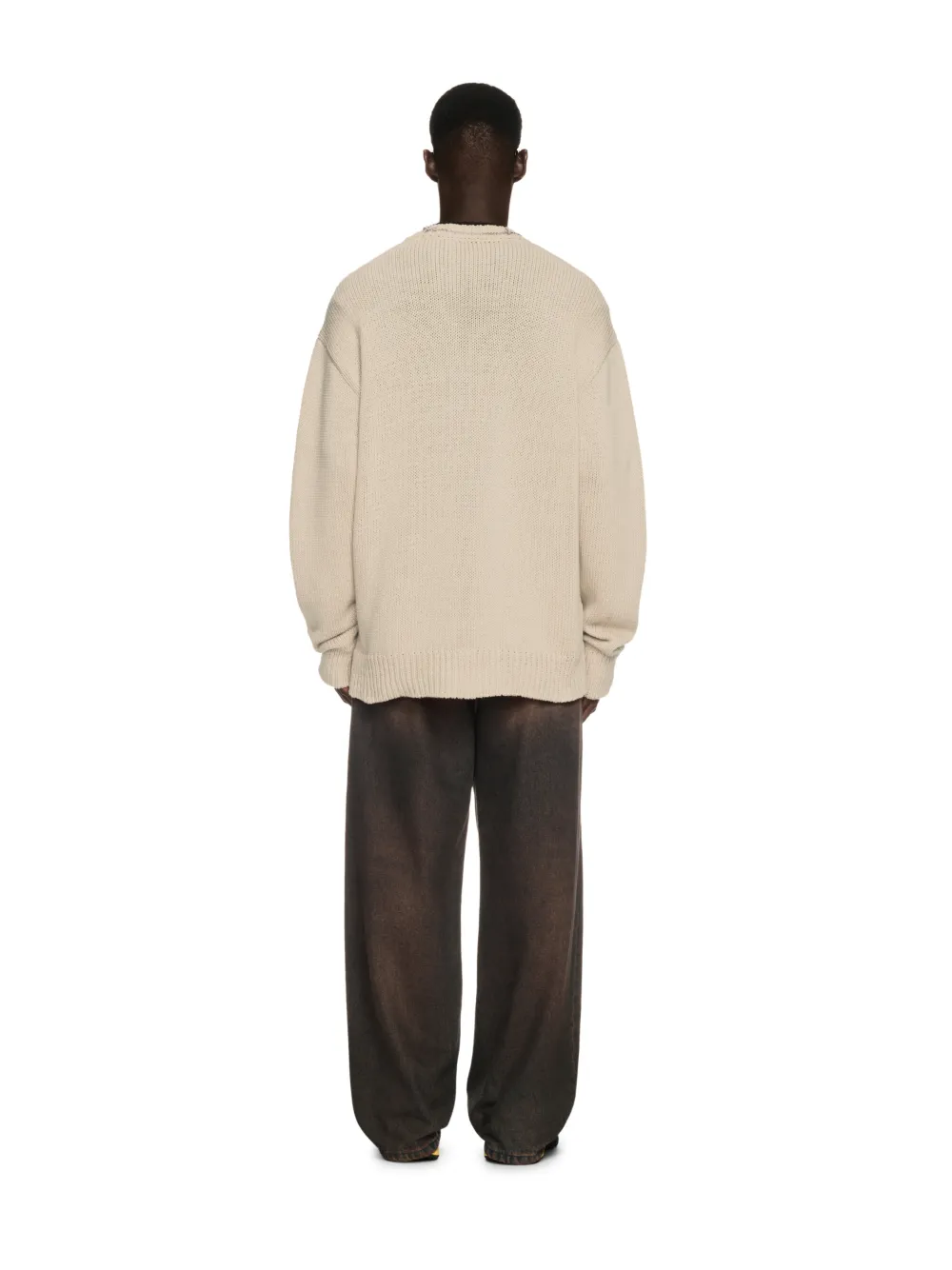 CREAM BIG BOOKISH KNIT SWEATER
