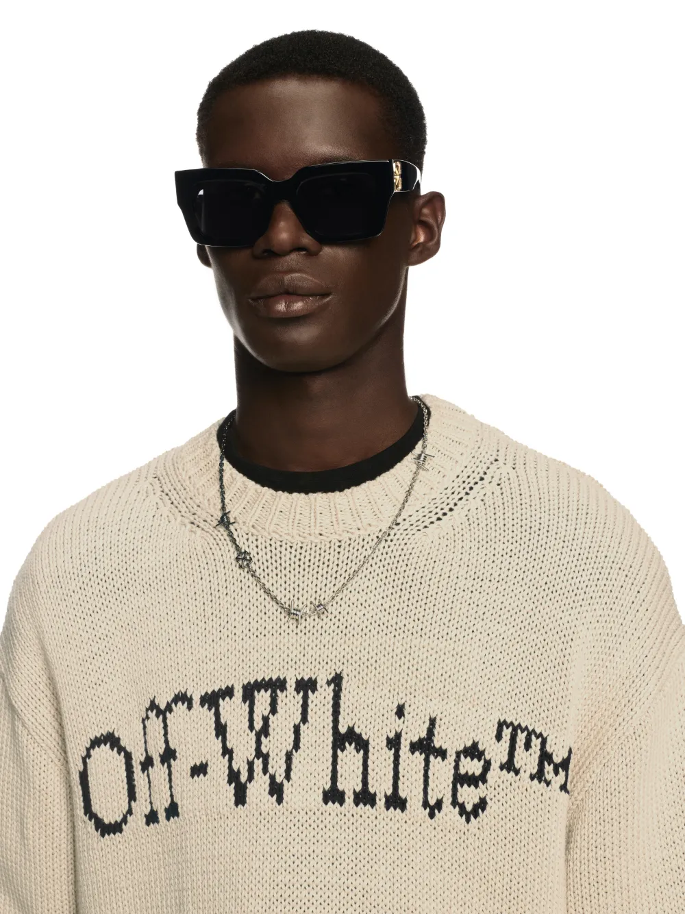 CREAM BIG BOOKISH KNIT SWEATER
