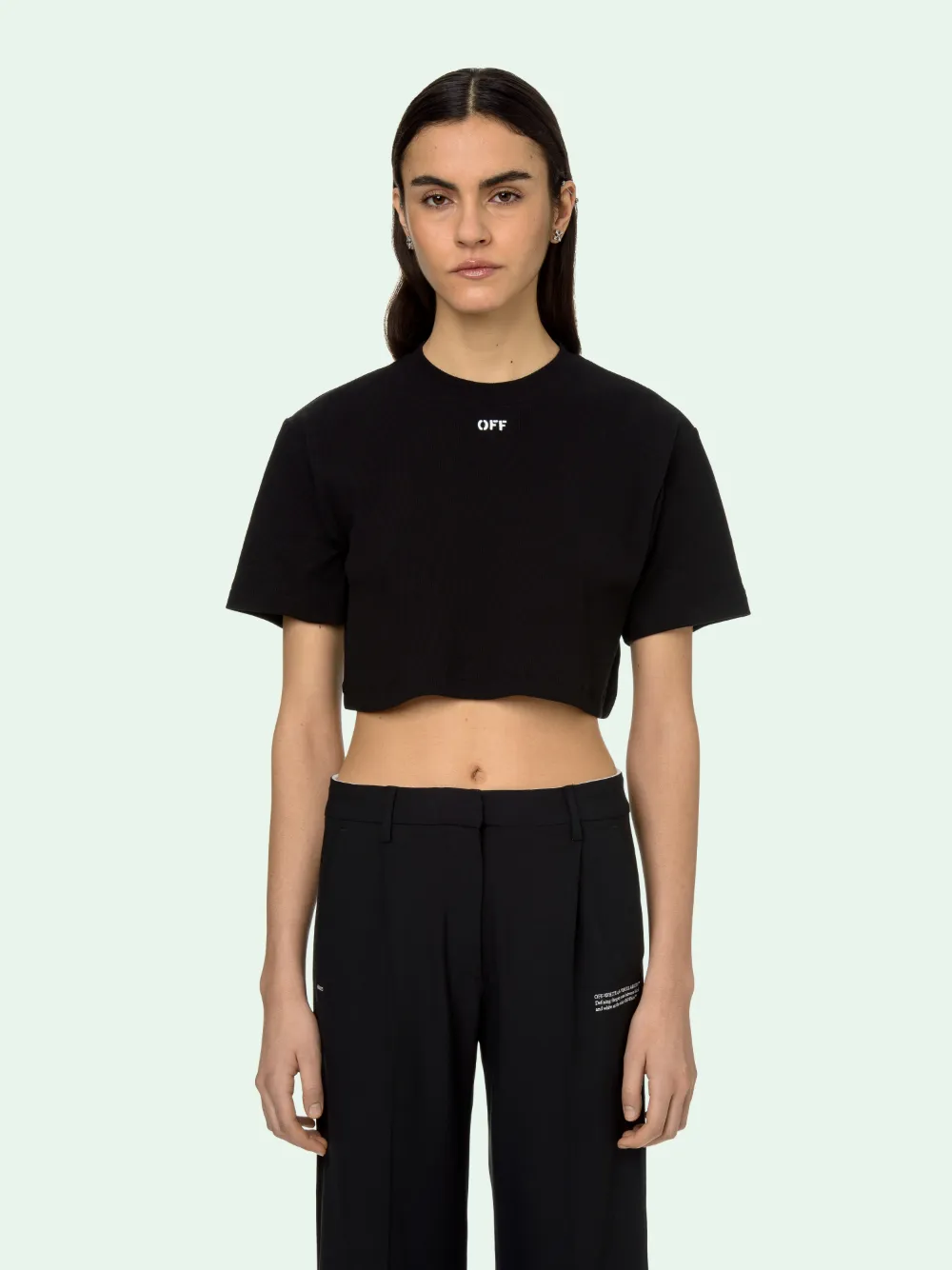 off white womens crop top