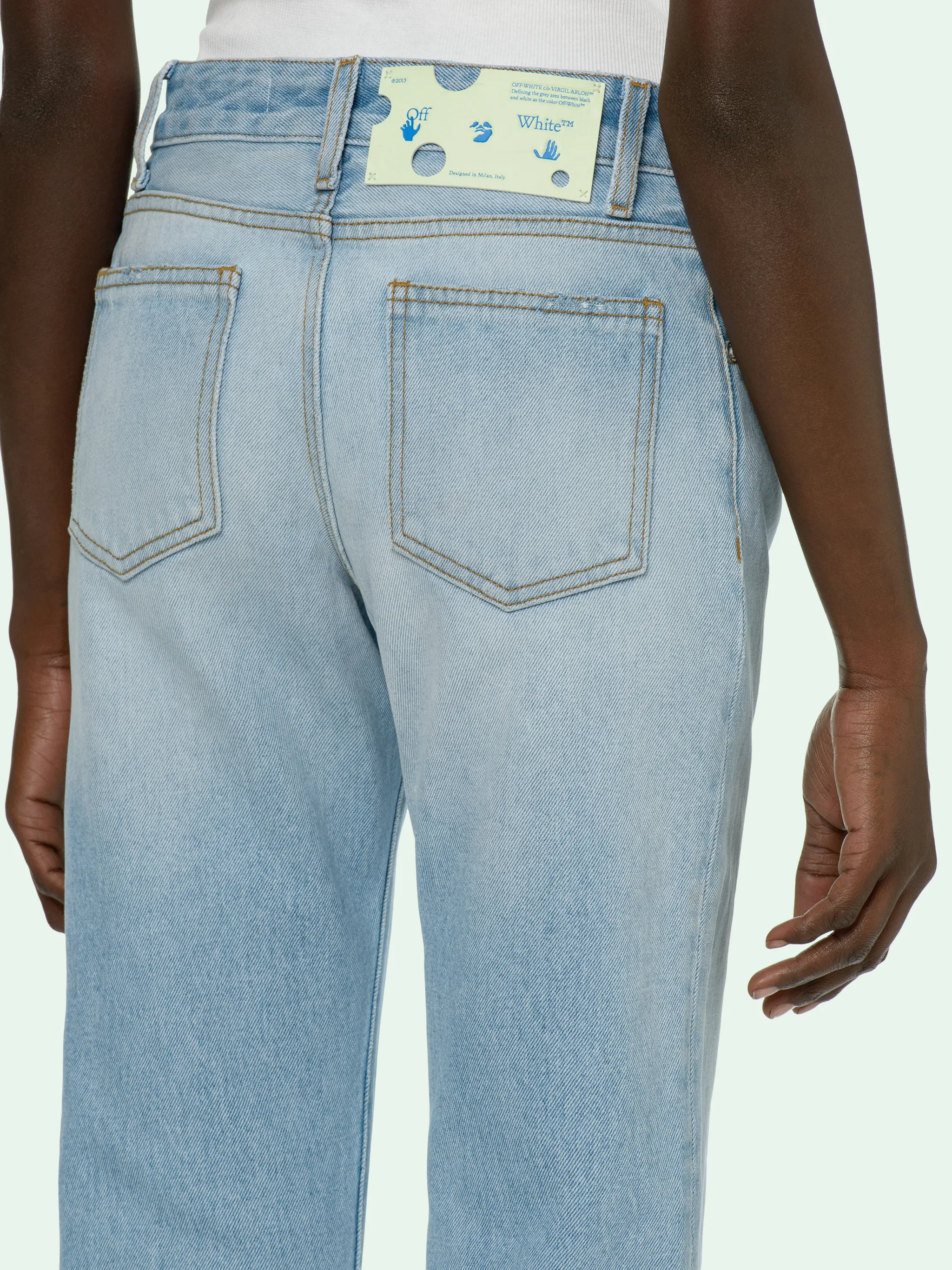off white flare jeans