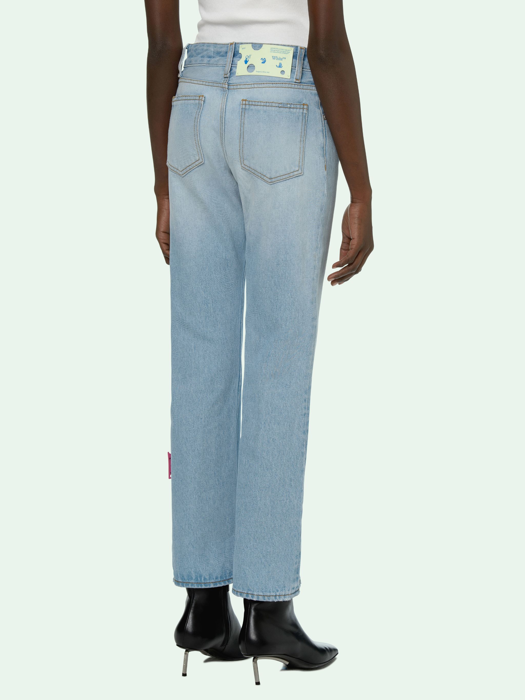 off white cropped jeans