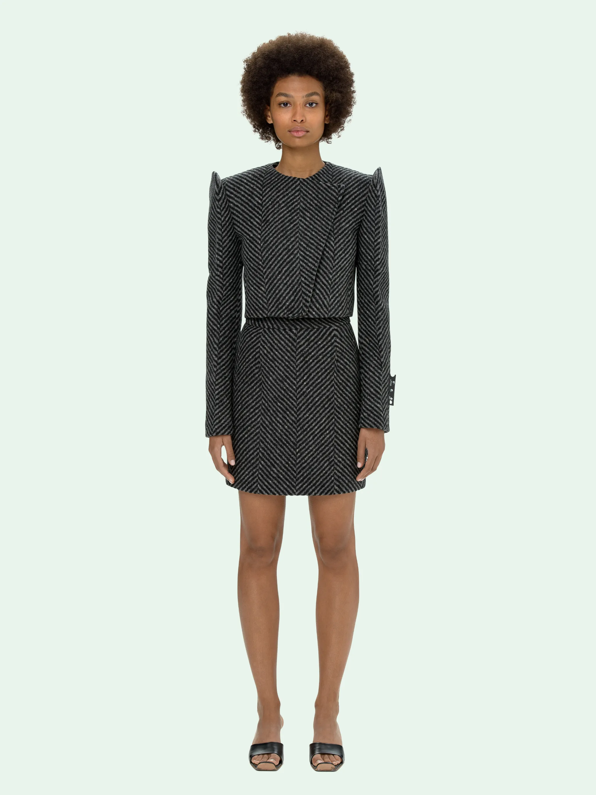 off white cropped jacket