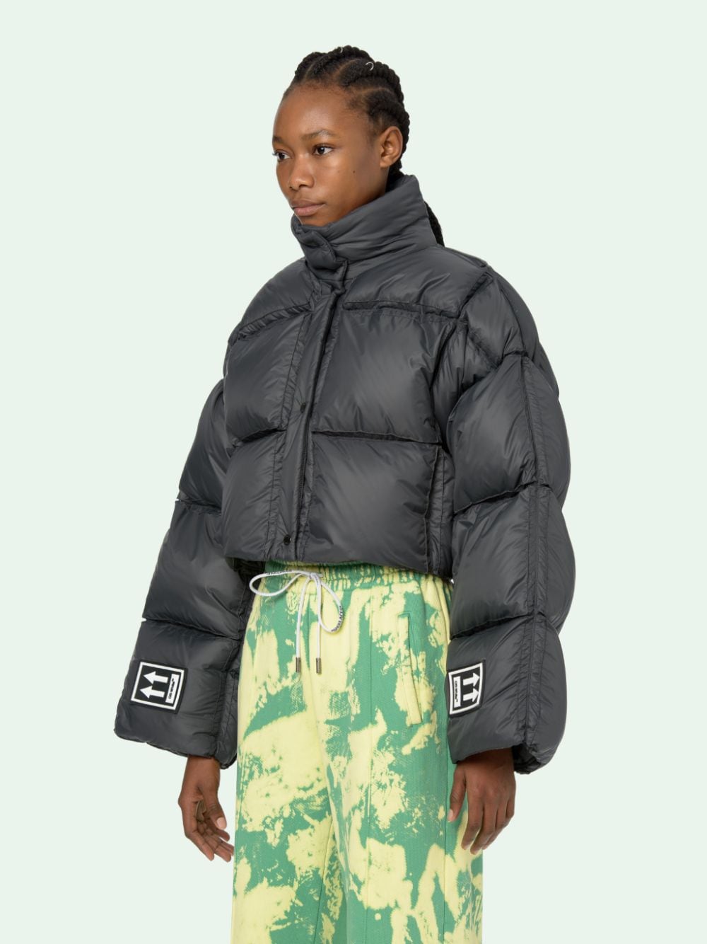 Puffy cropped cheap jacket