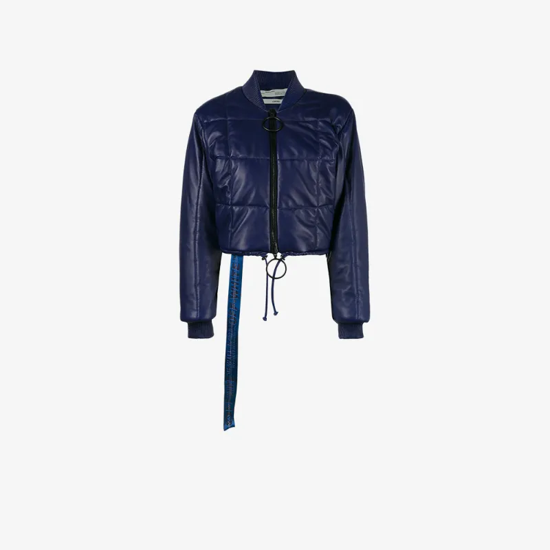 OffWhite cropped quilted bomber jacket Cropped Jackets Browns