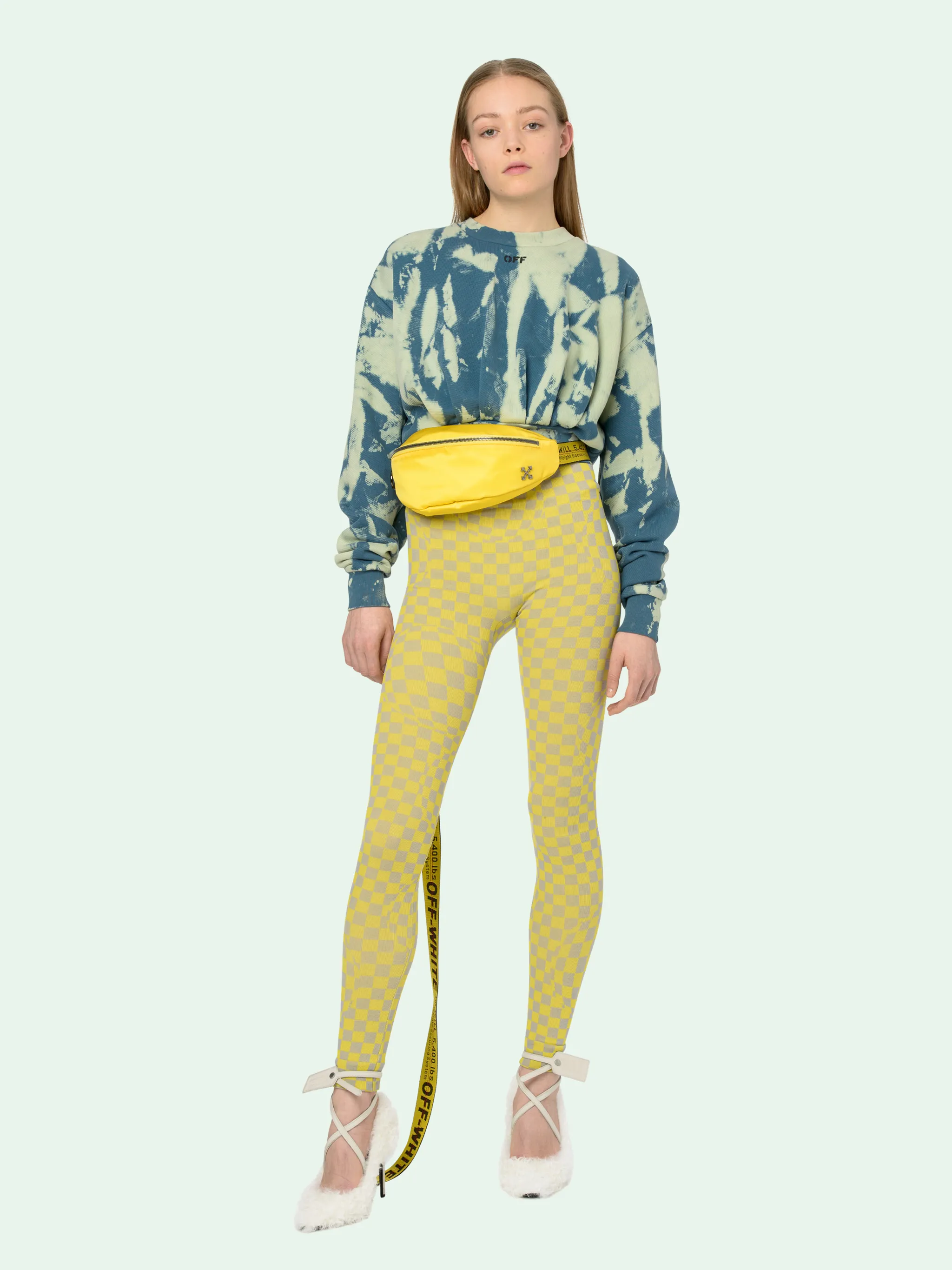 yellow and white tie dye sweatshirt