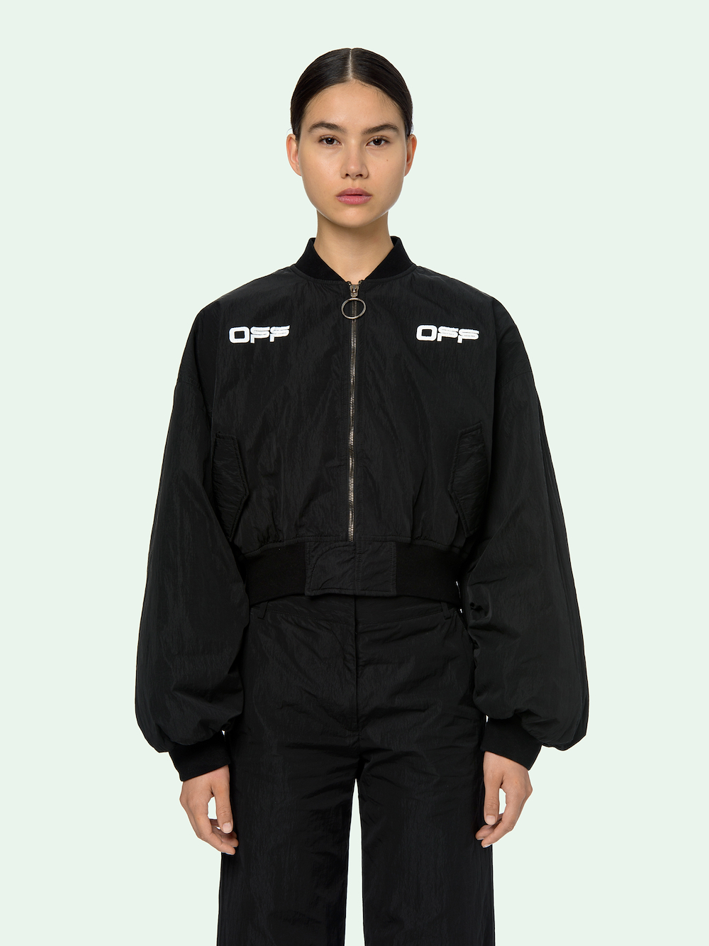 CROPPED VARSITY BOMBER secondary image