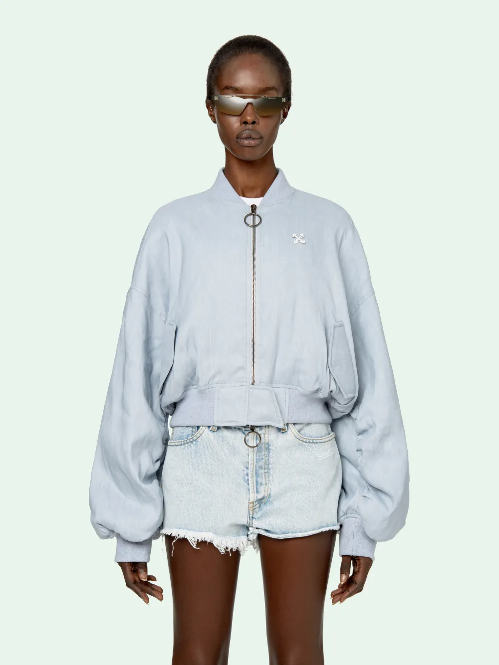 off white bomber jacket womens