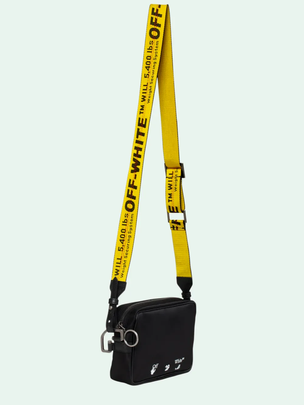 off white purse yellow strap