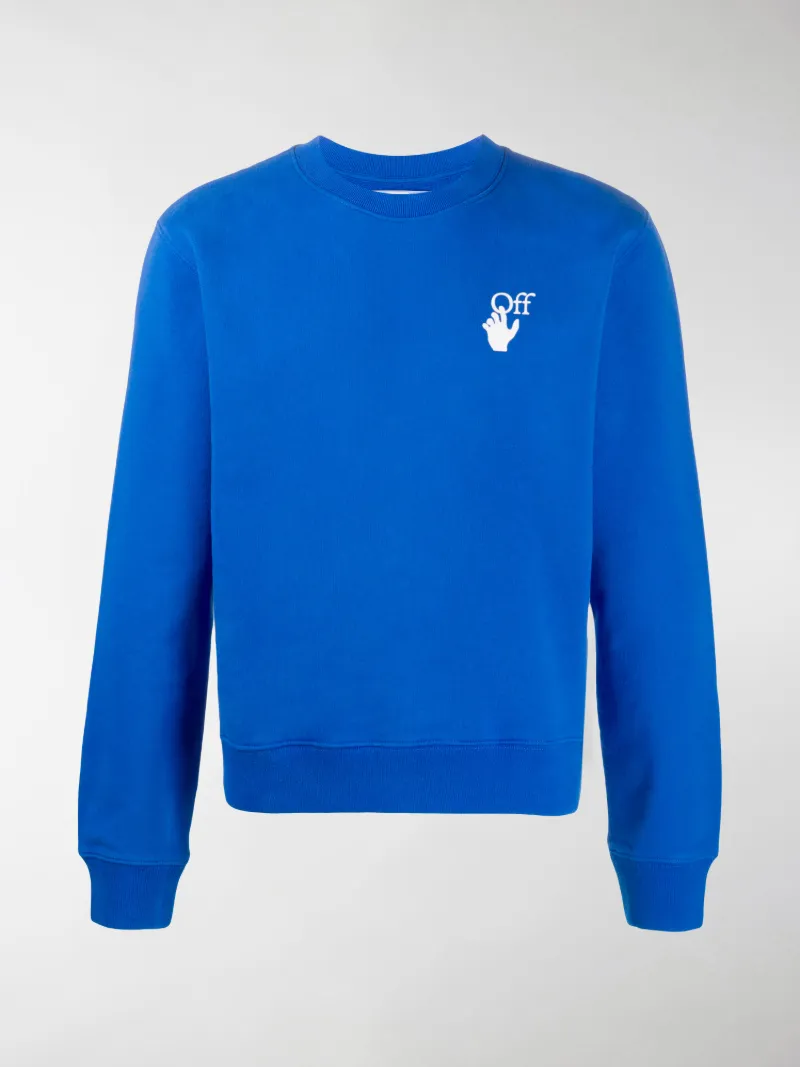 off white blue sweatshirt