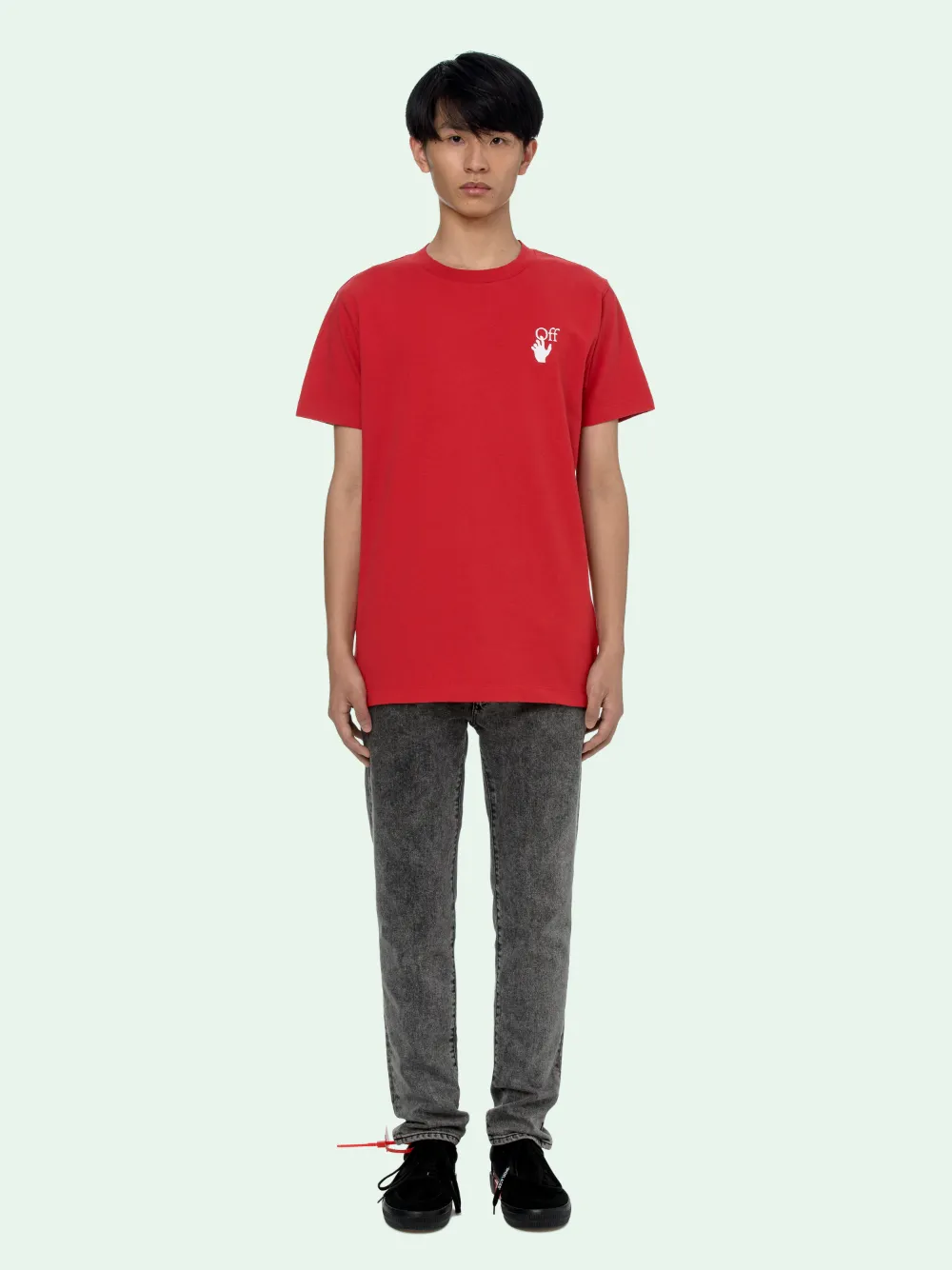 CUT HERE S/S T-SHIRT in red | Off-White™ Official DJ