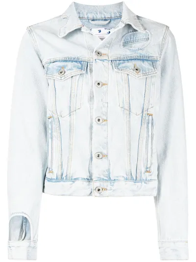 cut off denim jacket womens