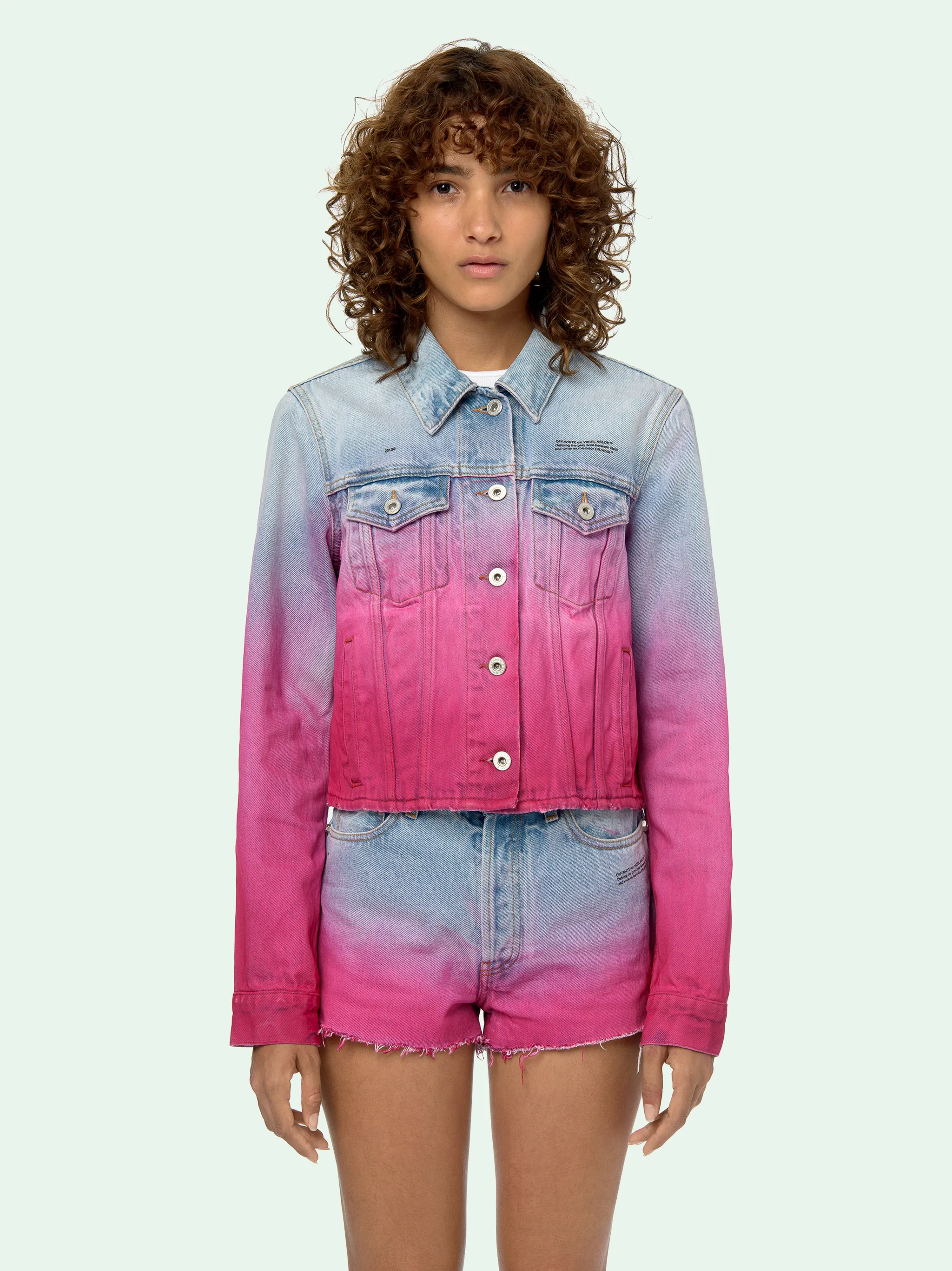 off white cropped denim jacket