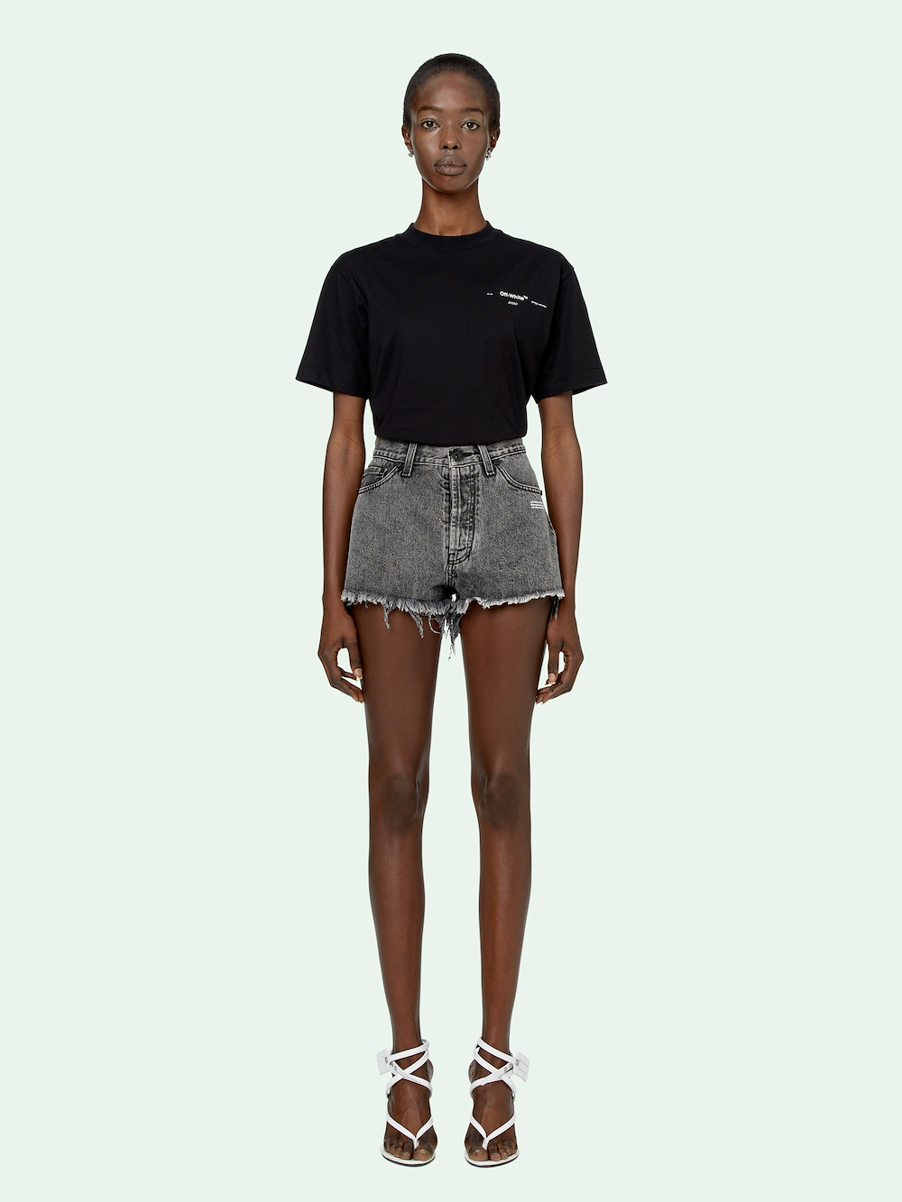 DENIM DARK GREY SHORTS primary image