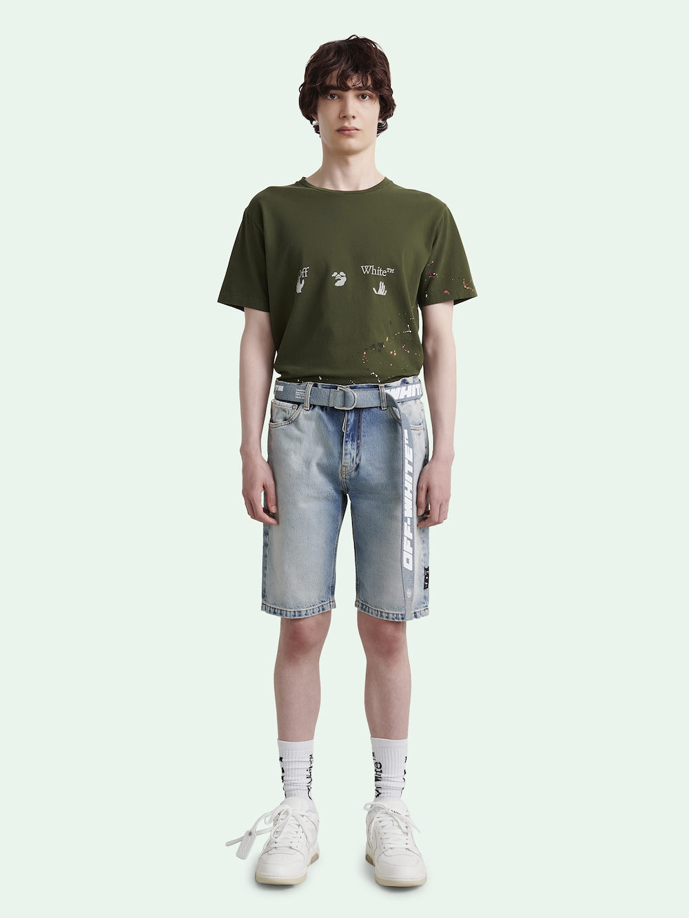 essentials off white shorts