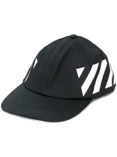 off white diagonal baseball cap