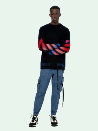 DIAG BRUSHED KNITWEAR in black Off White Official JP