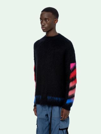 DIAG BRUSHED KNITWEAR in black | Off-White™ Official JP