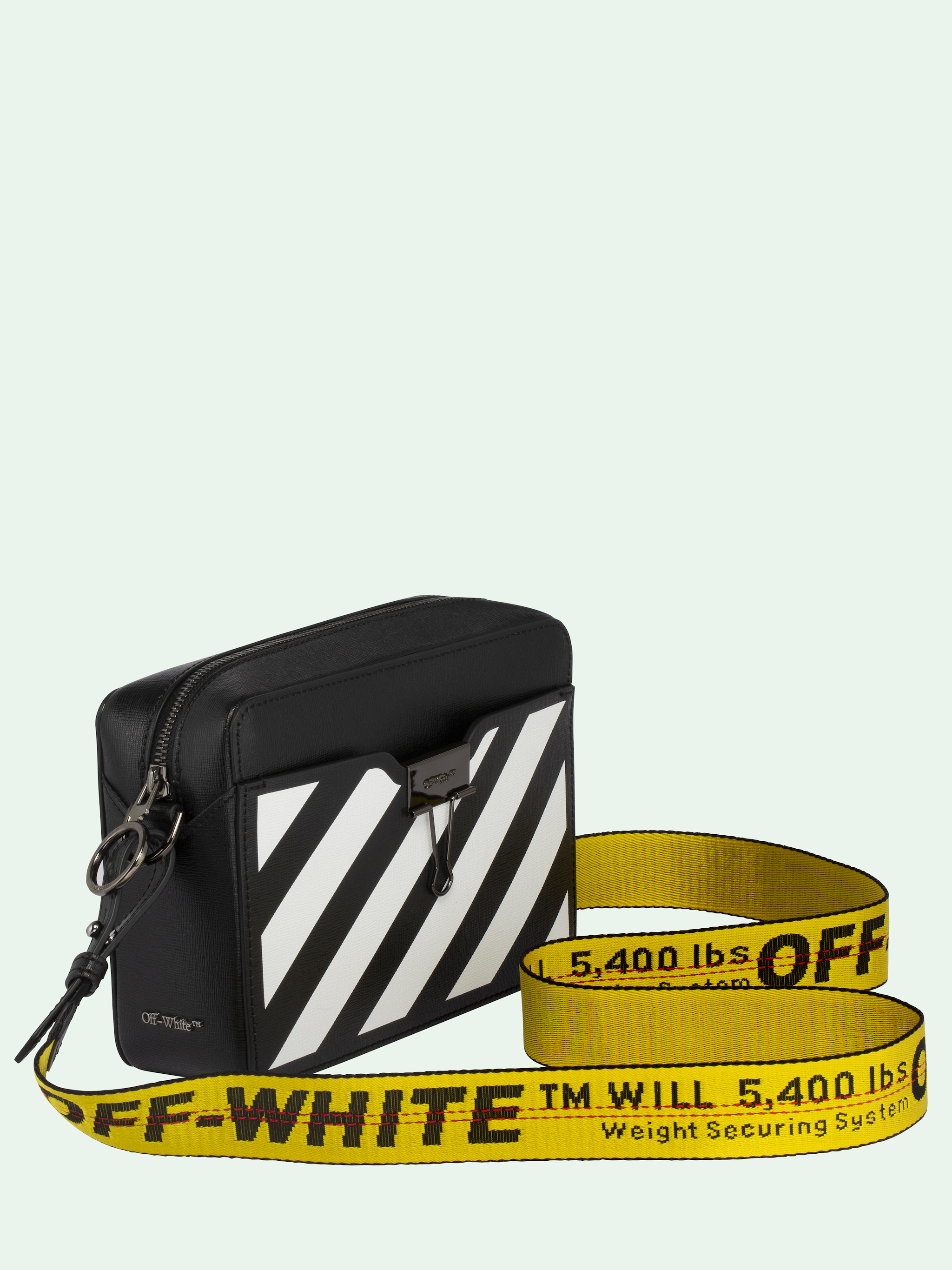 black off white bag strap