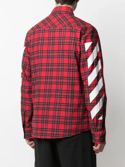 off white red plaid shirt