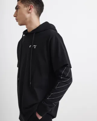 DIAG DOUBLE HOODED T-SHIRT in black | Off-White™ Official US