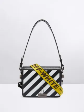 Diag Flap Bag in 1001 black white