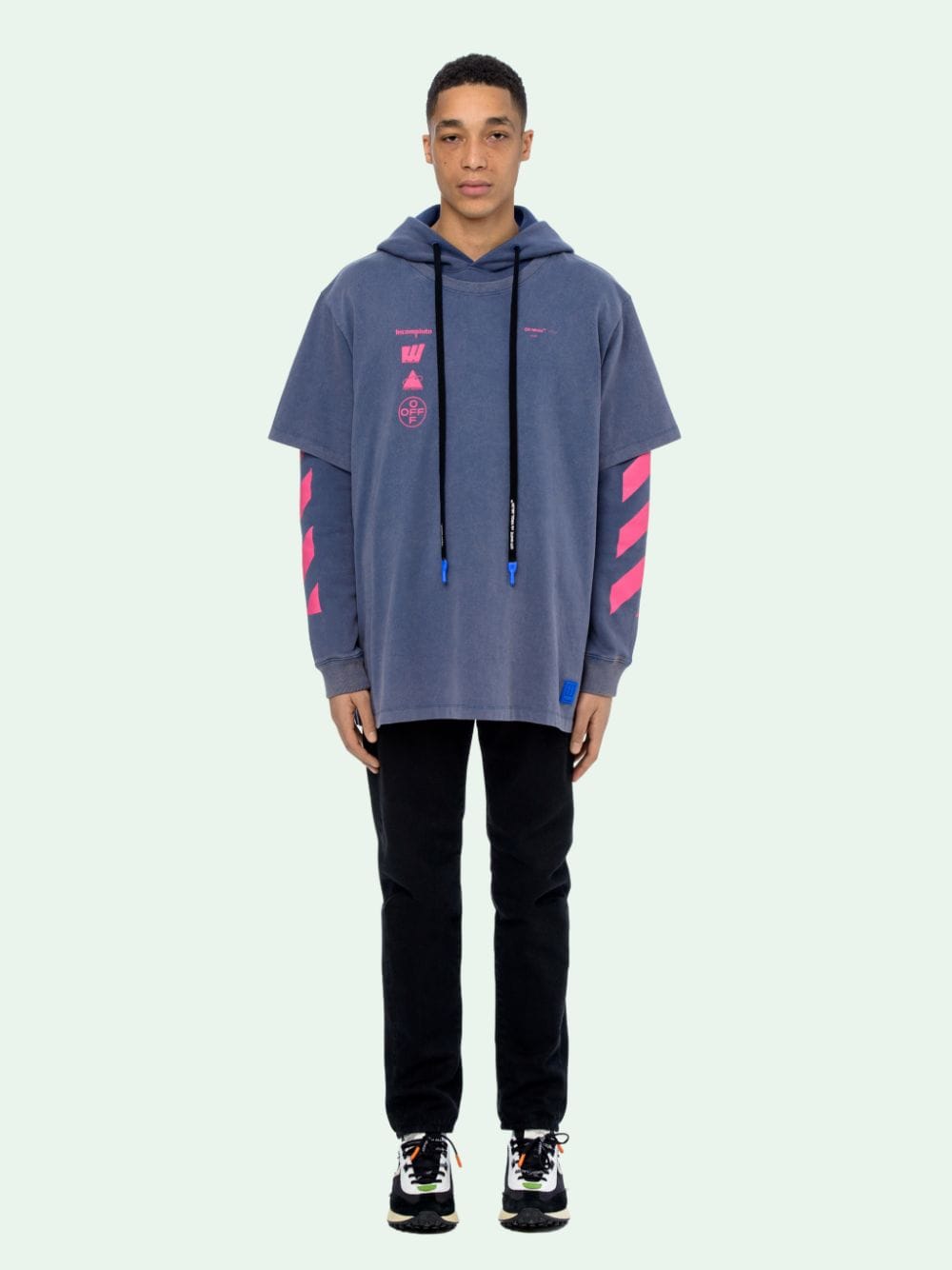 Off-White DIAG MARIANA DOUBLE TEE HOOD | nate-hospital.com