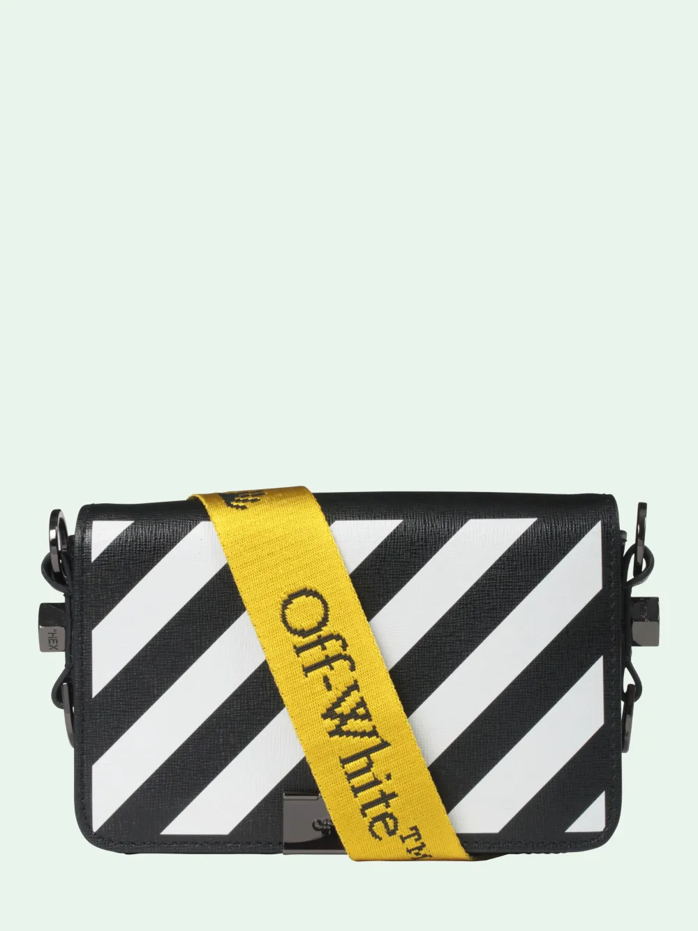 off white white bag yellow strap