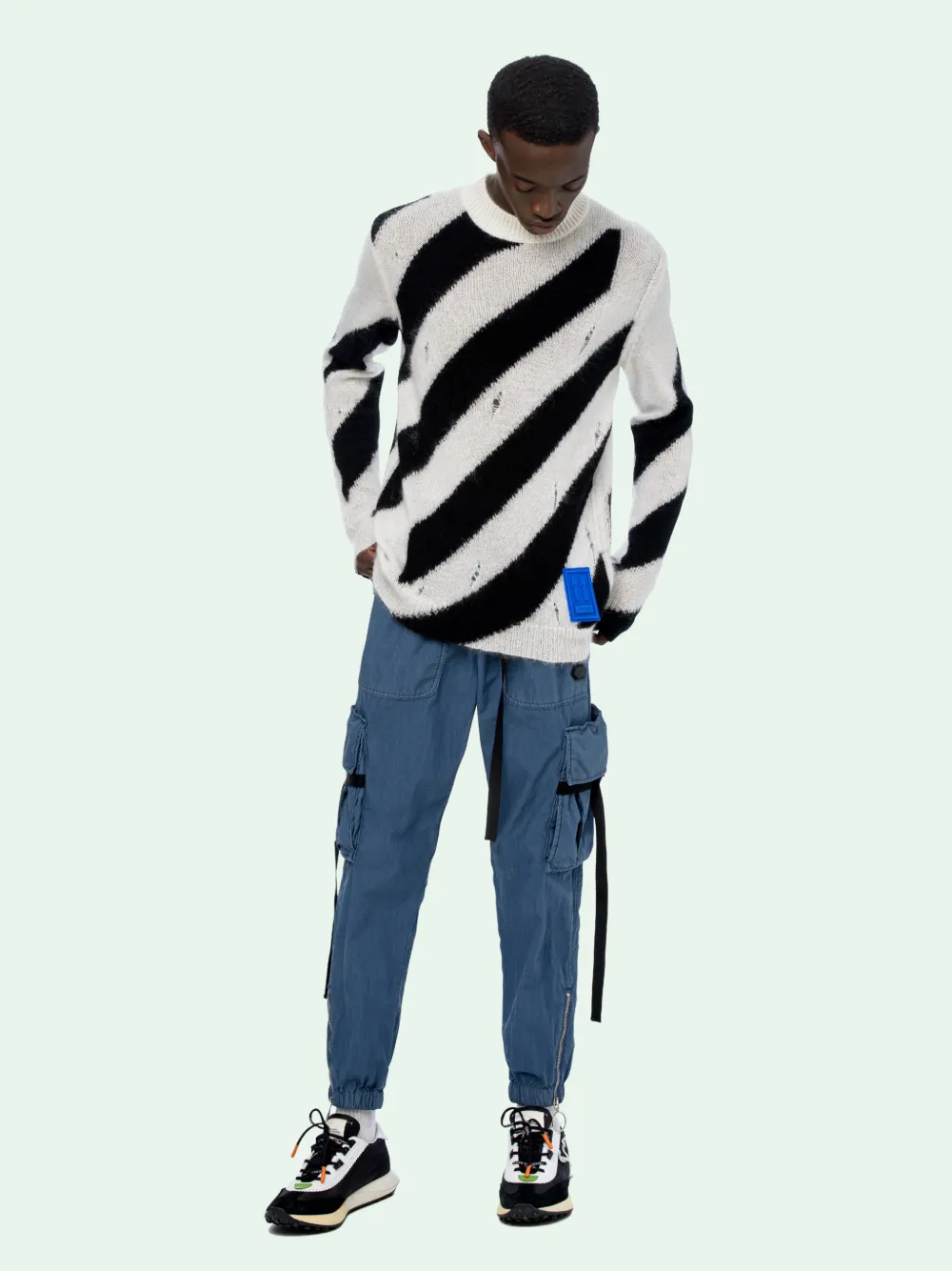 off white diag sweater