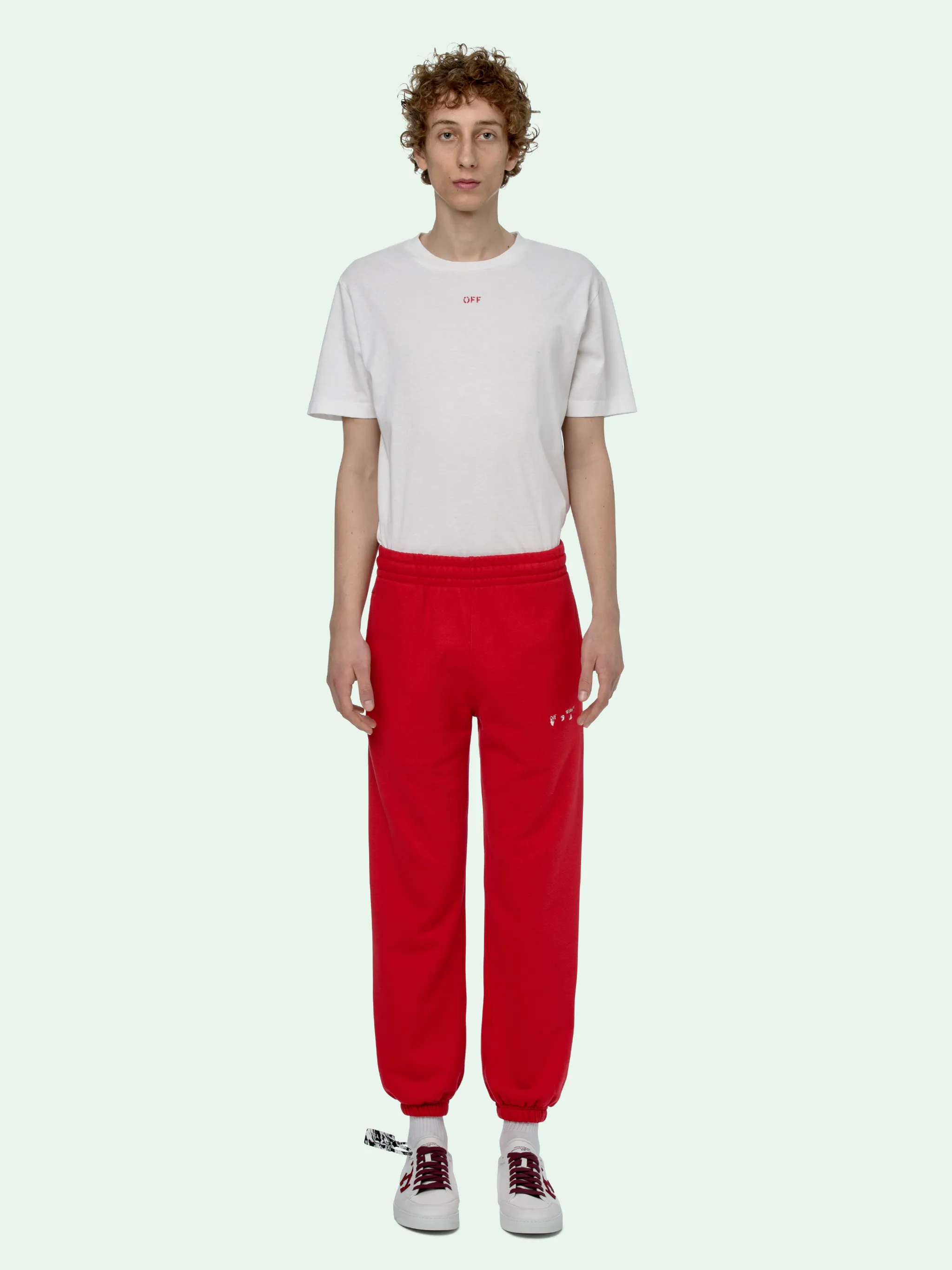 off white red sweatpants