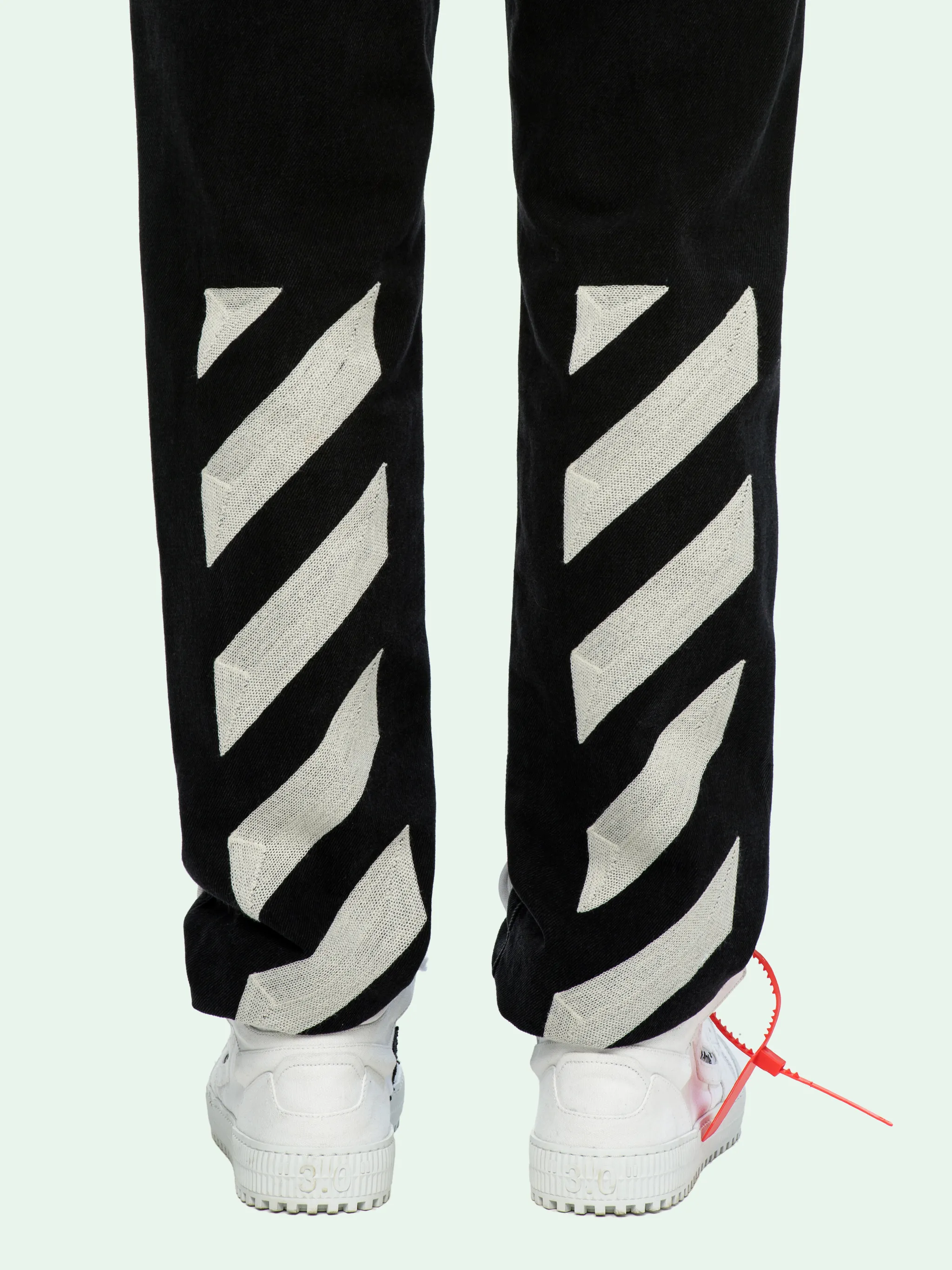 off white black skinny jeans
