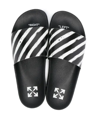 off white stripe slides