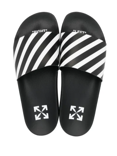 Off White Diag stripe moulded slides Eraldo US