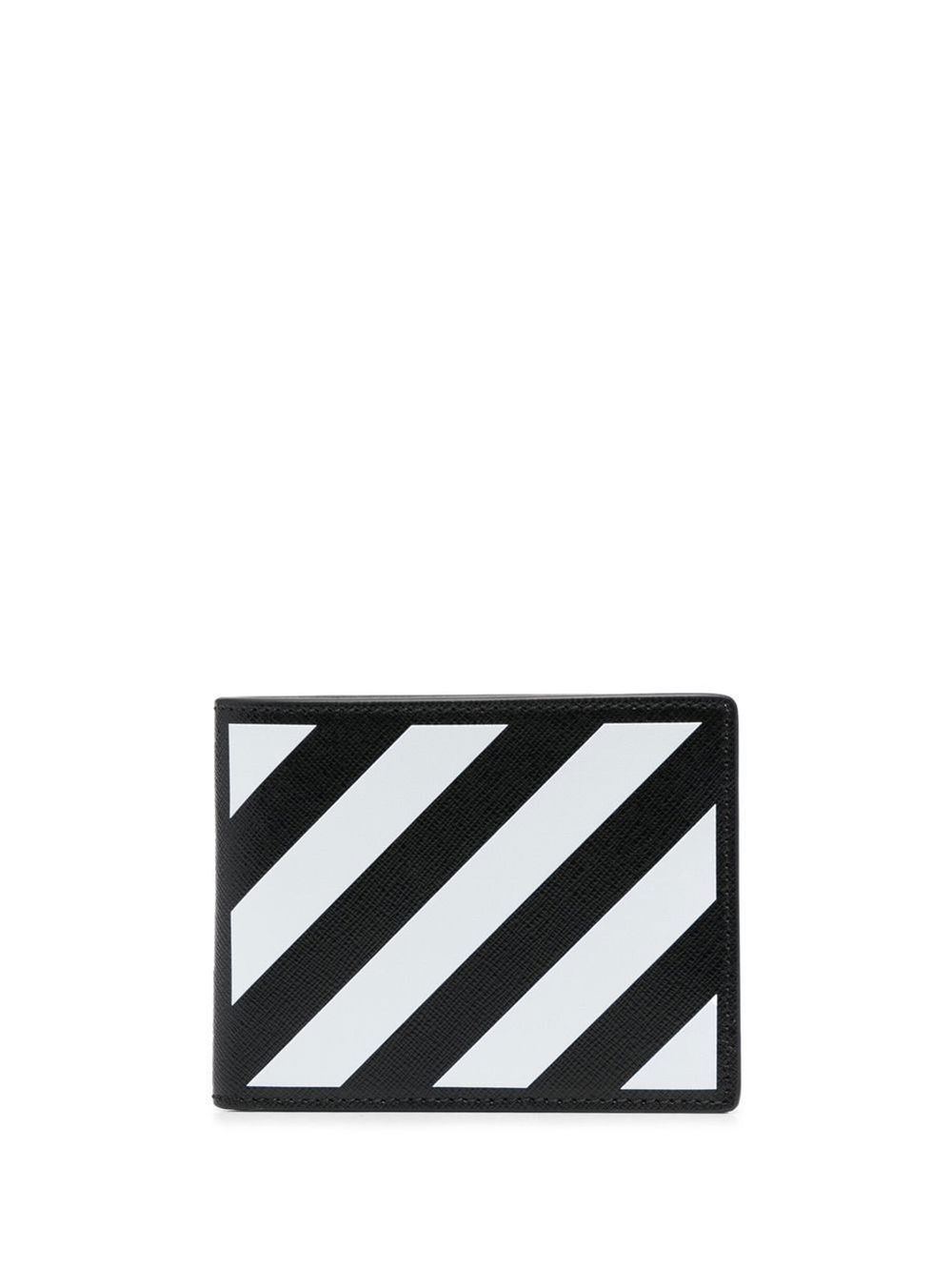 Off-White Diag-stripe Leather Wallet - Black