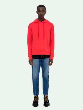 Off white cheap brand red hoodie