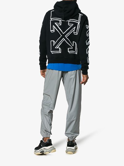 off white diagonal arrows hoodie