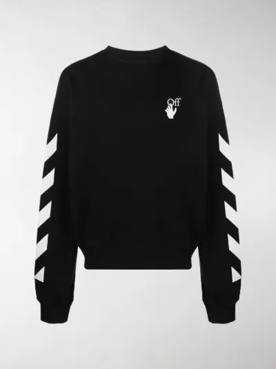 off white diagonal arrows crewneck